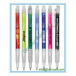 Buy cheap plastic ball pen with logo,white grip click ballpoint pen from wholesalers