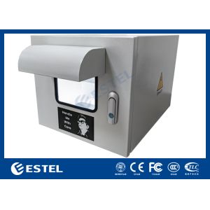 Outdoor Printer Cabinet, Pole-Mounted IP55 Enclosure, W340×D440×H300mm, Cooling