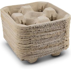 China 4 Cup Pulp Fiber Drink Carrier For 8-32 Oz Cups - Biodegradable And Great For All Your Beverage Needs on sale