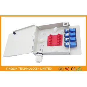 China Small White Fiber Optic Enclosures Wall Mount With FC , SC , ST , LC Adapters on sale