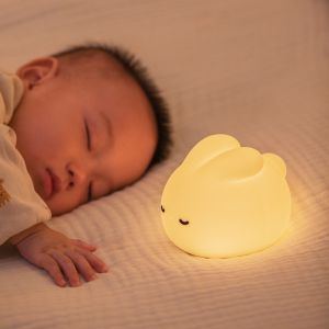 China Rabbit Night Light For Kids Lamp Cute Lamp 16 Colors Tap Silicone Kids Night Light For Kids Night Light USB Rechargeable on sale