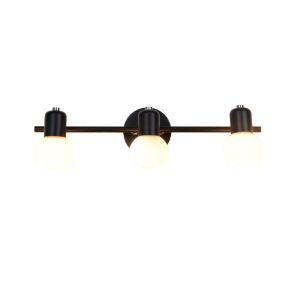 Buy cheap ECOBRT Bathroom Vanity Lights,Black Finish 3-Light and Glass lampshade from wholesalers