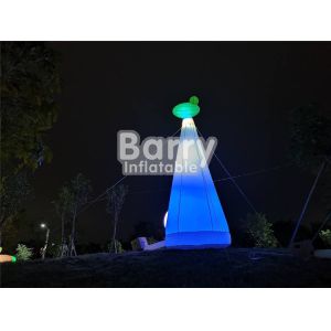 Amusement Park Custom Made Inflatable Giraffe Lighthouse For Party Decoration