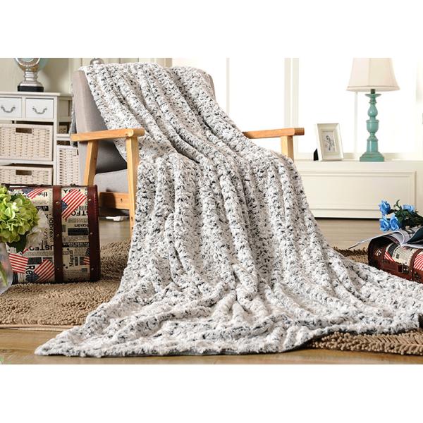 Buy cheap 100% Polyester Pv Plush Soft Faux Fur Blanket Cozy Warm 150*200CM / 200*240CM from wholesalers