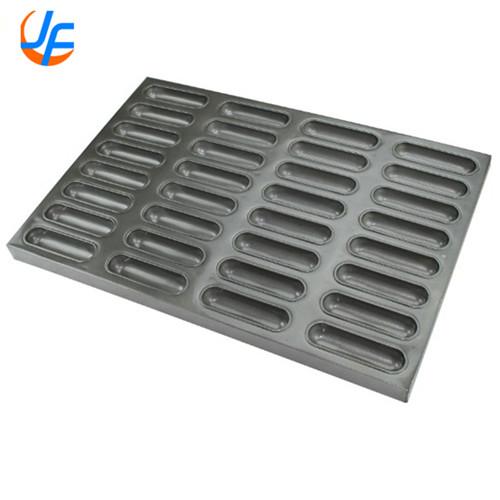 Quality RK Bakeware China-Silicone Glazed 32 Cups Hot Dog Bun Pan For Industrial Bakeries for sale