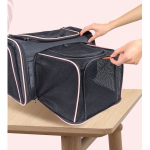 Buy cheap OEM / ODM Custom Expandable Pet Carrier Clear Breathable Pet Cat Bag For Travel from wholesalers