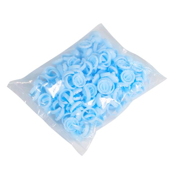 Disposable Eyelash Grafting Glue Ring Tattoo Ink Cup With Division Pink Blue