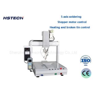 Buy cheap Single Station Desktop Automated Soldering Machine 0.6~1.0mm Solder Wire Processing Date HS-S331R from wholesalers