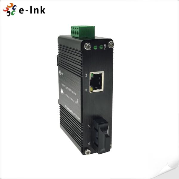 Quality Mini Industrial 100BASE-FX to 10/100BASE-T 60W PoE++ Media Converter for sale