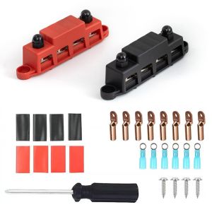 Buy cheap Big Current Power Distribution Block Cooper Bus Bar Auto Parts 250a Busbar Machine 4*M10 Studs And 3*M4 Screws With Cove from wholesalers