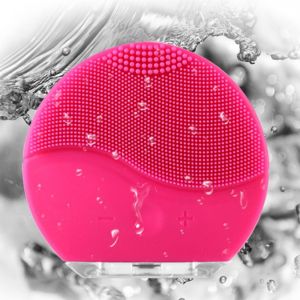 Silicone Vibrating Waterproof Facial Cleansing Face brush Massager with USB