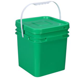 Buy cheap Bulk Square Two Gallon Plastic Buckets With Screw Lids Engine Oil Storage Customized from wholesalers