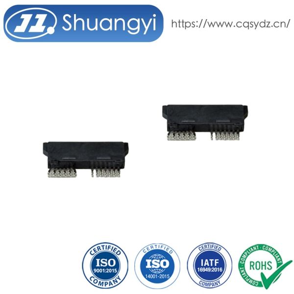 Quality Right Angle SATA Female PCB Connector 7 Pin 1.27mm Pitch, Board Mount Power Signal Terminals for Server Storage, Automotive Electronic Systems Cable Harness Customization for sale