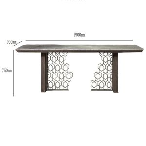 Buy cheap Italian Minimalist Custom Marble Dining Table Rectangular Stainless Steel from wholesalers