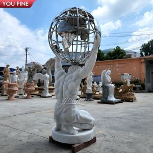 Buy cheap Famous Hand Carved Natural Stone Atlas Marble Sculpture from wholesalers