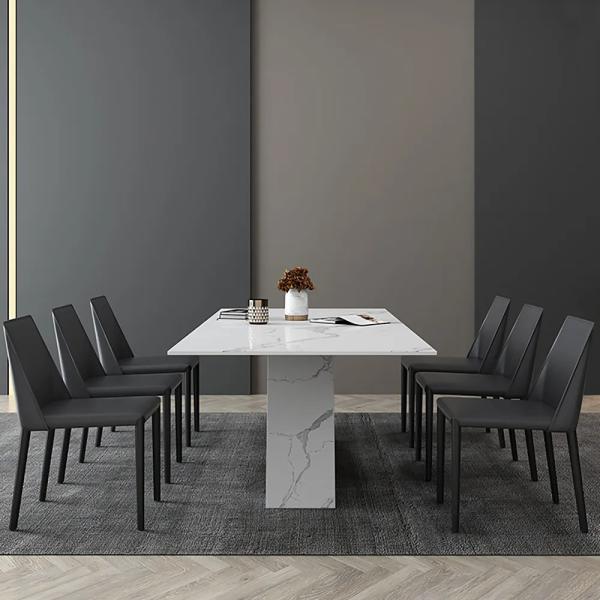 Modern Light Luxury Sintered Stone Multifunctional Dining Table Chair Simple Rectangular Small Family