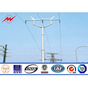 Economical Bitumen Galvanized Steel Pole For 132kv Overhead Line