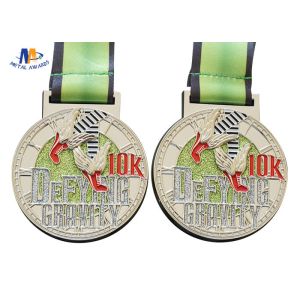 Buy cheap Matt Silver Plating Metal Award Medals With Smooth Or Sandblasted Back from wholesalers