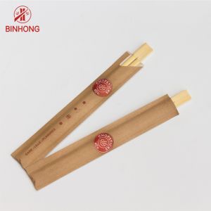 Paper Packed Sushi Natural Bamboo Disposable Chopsticks With Customized Logo