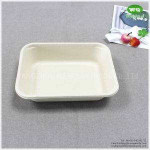 32 oz Unbleached Rectangular Food Tray,China 2022 Best sell biodegradable
