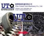 automatic car tire shredder/ truck tyre shredder, waste tire shredder, double