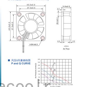 Buy cheap 45x45x10mm Lightweight CPU Exhaust Fan , Brushless PC Ventilation Fan from wholesalers