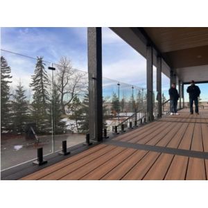 Buy cheap 12mm 1/2" Thick Low Iron Clear LED Frameless Tempered Balustrade Glass With Spigots from wholesalers