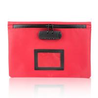 Buy cheap Polyester ODM Multi Function Zipper Bank Bags Reusable With ID Window product