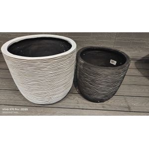 Hand Carved Fiber Cement Pot Frost Resistant And Multi-functional Finishing