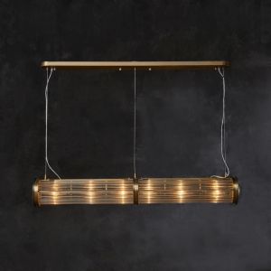 China Newton Rectangular Pendant Bronze Finish with Ajustable Chain/Rod on sale