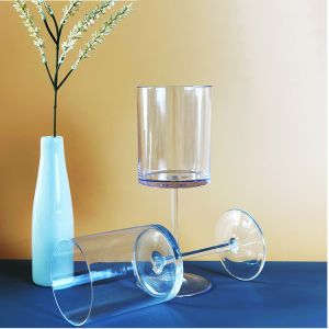 Buy cheap Custom Logo 14oz Reusable Wine Glass Acrylic Square For Party Celebrations from wholesalers