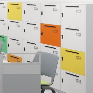 Contemporary Steel Office File Cabinet With Lock Modern Design for Multi-User