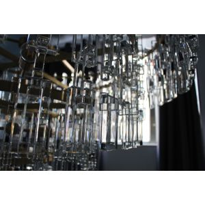 Buy cheap Customized Tiered Round Chandelier 152cm Crystal Chandelier With Brass Finish from wholesalers