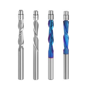 Buy cheap Hot Selling Carbide 1/4'' 1/2'' Shank Nano Coating up Down Cut Spiral Bit Compression Flush Trim Router Bit Wood With Bearing from wholesalers