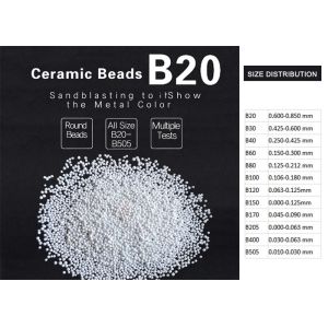 China ZrO2 60-65% Ceramic Bead Blasting Density 3.85 G / Cm3 High Toughness Consistent Surface Finishes on sale