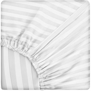 Buy cheap 500 Thread Count 100% Cotton Fitted Sheet Sateen Weave Damask Striped Bedroom Essential from wholesalers