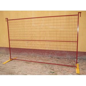 Buy cheap Powder coating temporary construction fence panels Height 8’/2430mm*9.5’/2900mm width tubing 1.2"/30mm with 1.5mm thick from wholesalers