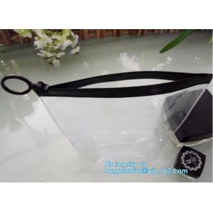Buy cheap slider pvc promotional packaging bag, zipper bag for cosmetics, office slider transpraent plastic storage bag, slider zi from wholesalers
