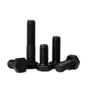 High Strength Din 931 M8 X 30 Black Oxide Hex Head Bolt Polished