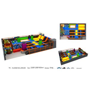Buy cheap Top Quality and Multi-function TUV Standard Children Trampoline Park with Foam product