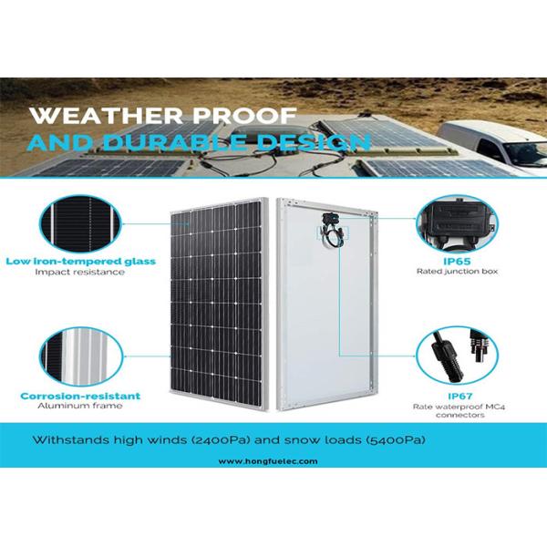 Quality 150 Watt Monocrystalline Silicon Solar Panels , Monocrystalline Solar Module for sale