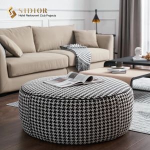 Buy cheap Ottoman Foot Rest Stool Multifunctional Houndstooth Footstool 80cm from wholesalers