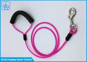 Buy cheap Custom Tie Out Dog Collar Flexi Pink Leashes For Pet , Dog Runner Cable product