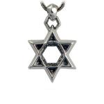 Buy cheap Sterling Silver Wheat Chain Men's Necklace with Silver Star of David Pendant(N6030804) from wholesalers