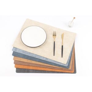 Xin Hui Kitchen or Dining Table Mat Place Mat with Printing Pattern in Grey and