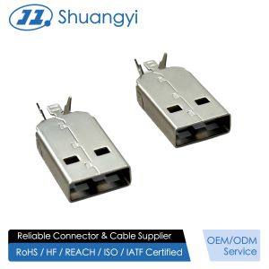 Buy cheap USB 2.0 AM Connector Two-Piece Metal Shell | 24.7mm Length | 2.2mm Cable OD | product