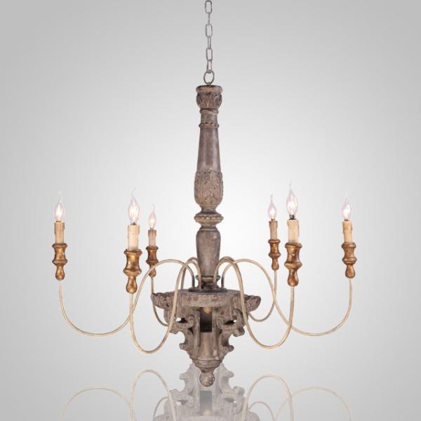 Quality Rustic Neutral wood chandelier for Home Hotel (WH-CI-35) for sale