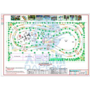 OEM 4000 Sqm Lazy River Water Park Customized With Swimming Pool Slides