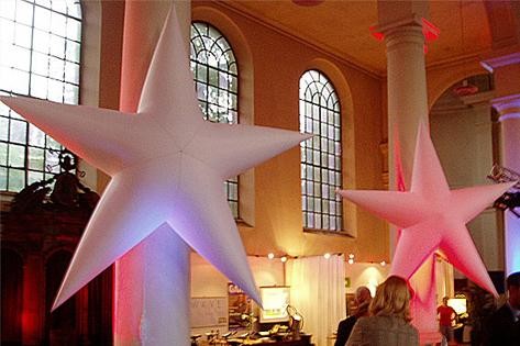 Quality Starfish inflatable helium balloon with LED light for sale