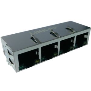 Buy cheap Multi-port RJ45 XFATM2R-CLxu4-4MS 1x4 10/100Base-T Shield With LED from wholesalers